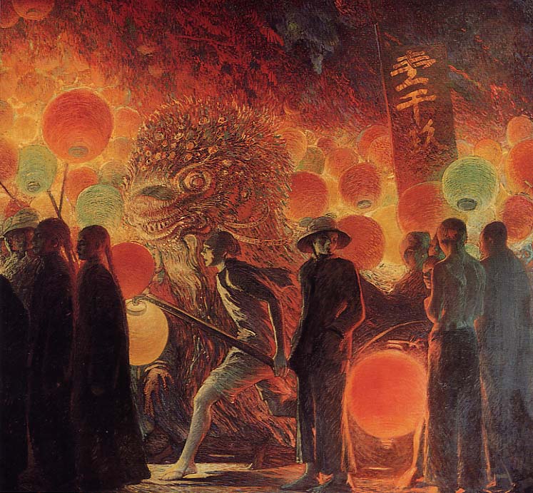 Galileo Chini,Ultimo giorno dell’anno cinese a Bangkok,1913