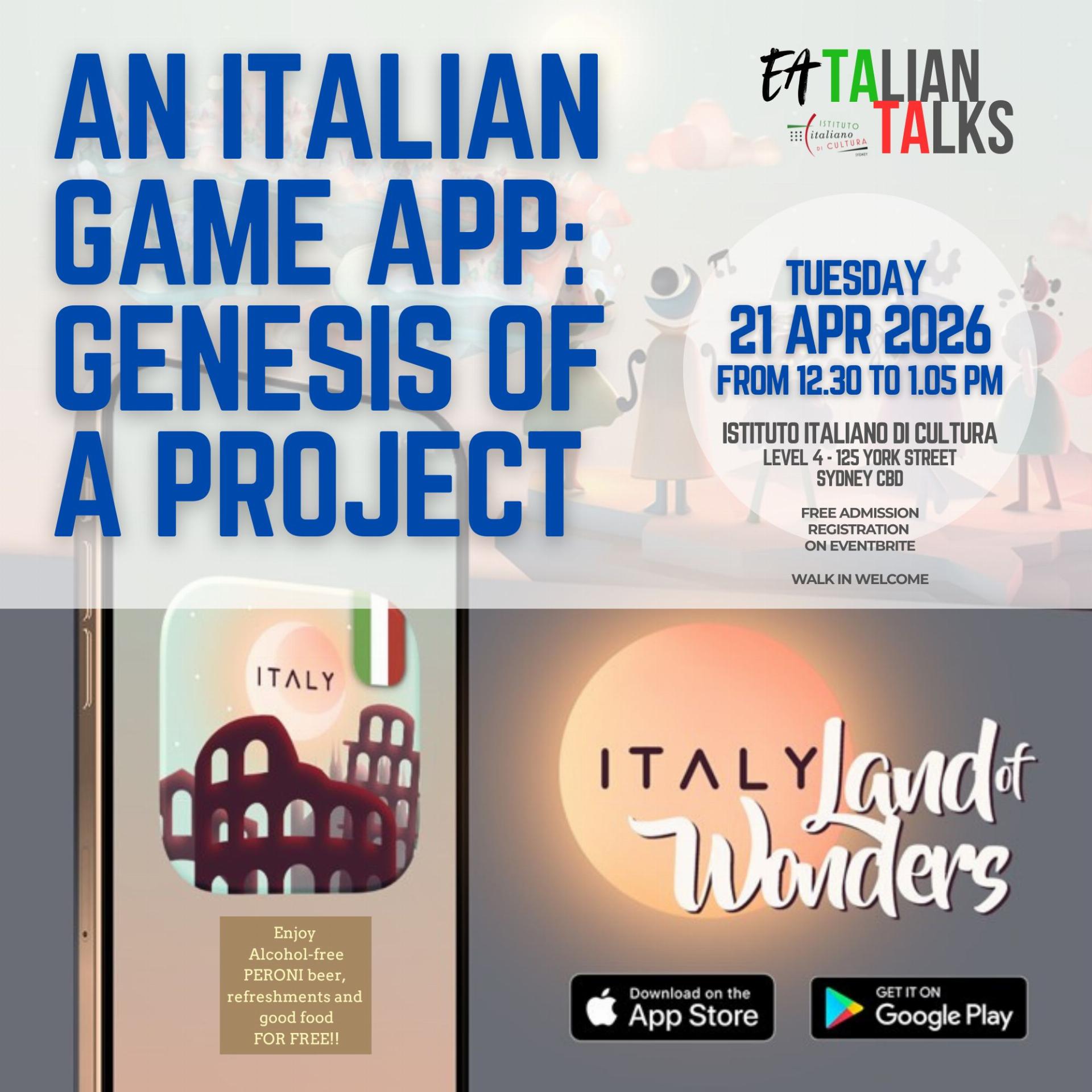 EATALIAN TALKS 21 APRILE
