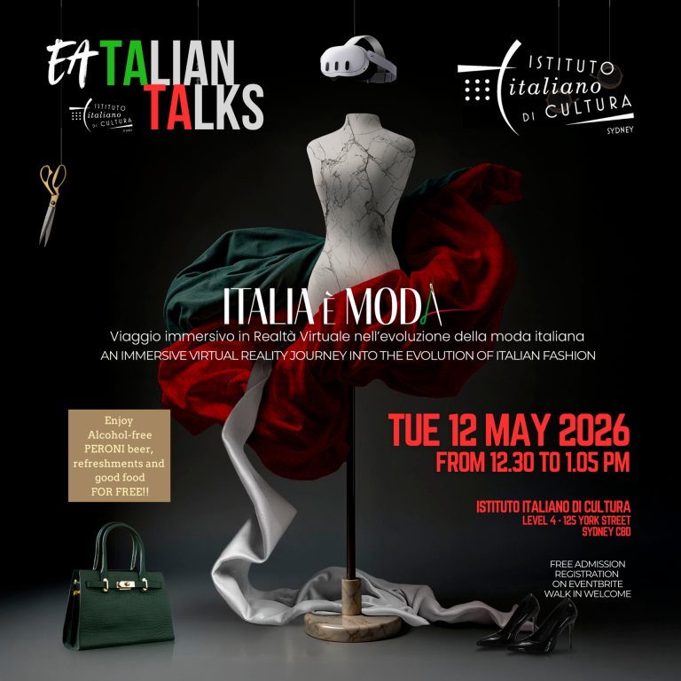 ITALIA È MODA – EATALIAN TALKS (297 x 297 mm)