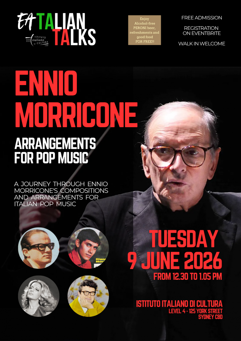 ENNIO MORRICONE – EATALIAN TALKS (297 x 297 mm) (Flyer (A4))